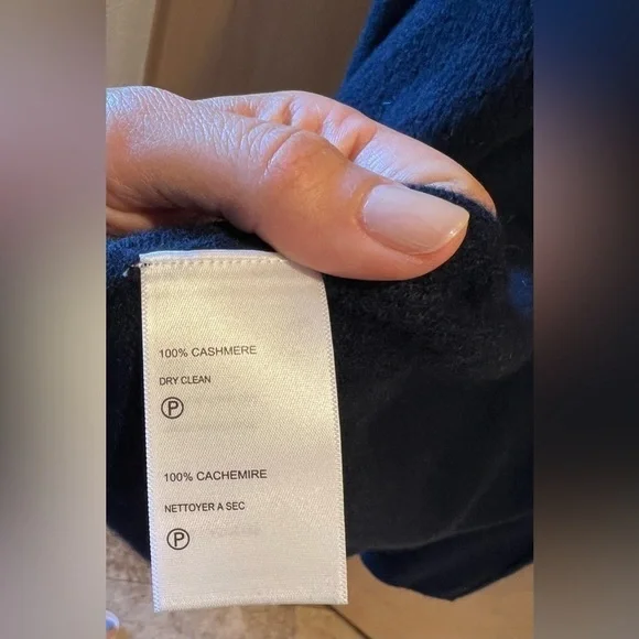 Tommy Bahama Womens Cashmere Knit Sweater Coat Size L Blue Open Front - Picture 4 of 8